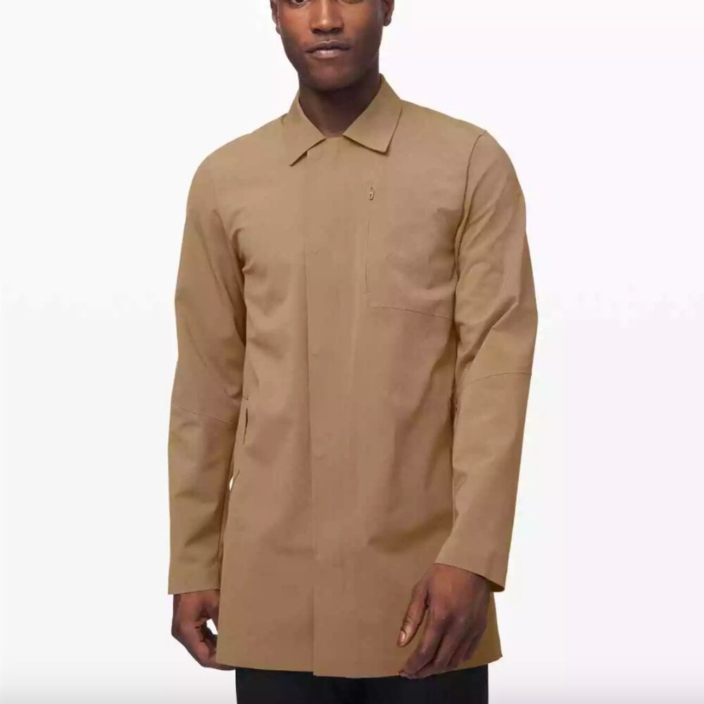 Lululemon Men’s Casual Khaki Drivers Coat - Size Large